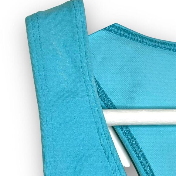 Athleta Racerback Tank Top Compression Flare Stretchy Blue Teal Women’s Medium - Picture 8 of 9